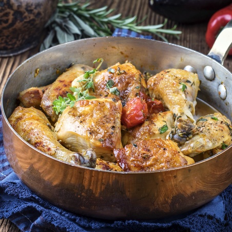 Magic Pot Braised Chicken w/wilted Chard (Keto)