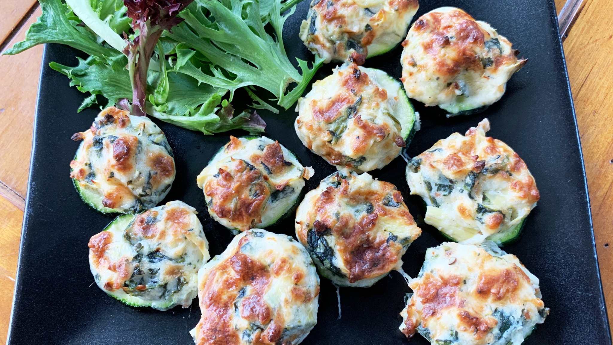 Spinach Artichoke Dip Zucchini Bites Recipe Fresco